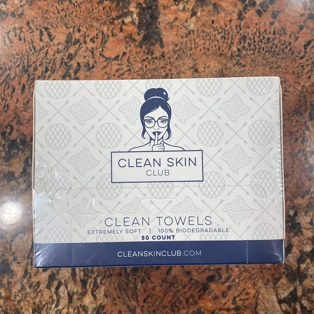 Clean skin club clean towels biodegradable extremely soft 50 count NIB - Picture 3 of 7